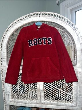 Vintage y2k Roots kids red fleece hoodie
